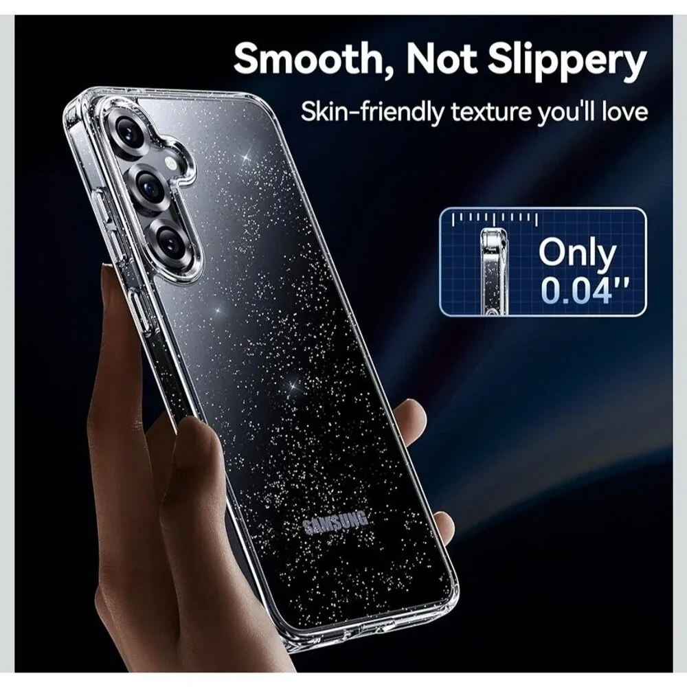 CASEKOO Genuine Official for Samsung Galaxy S25 Case Glitter Clear 6.2